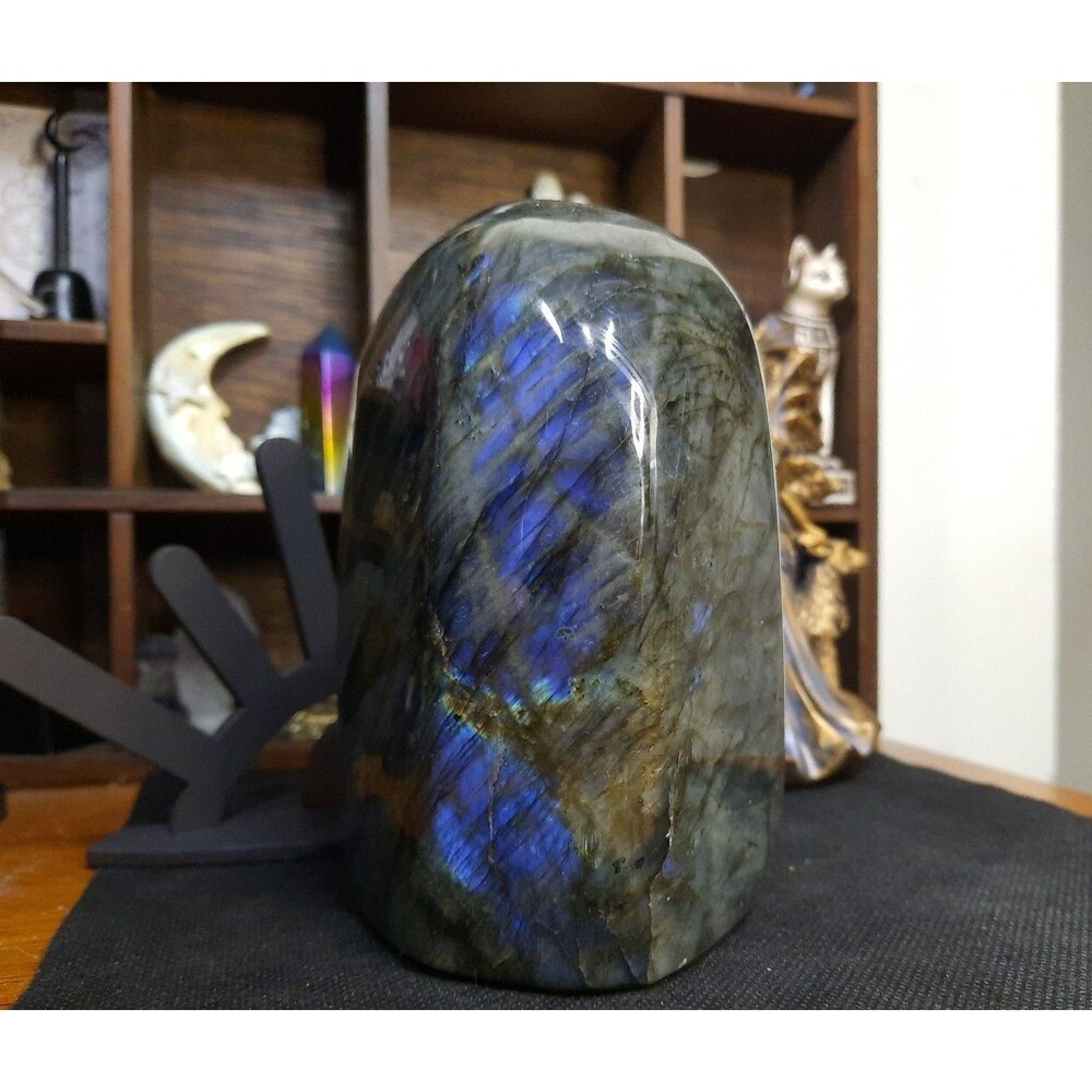 Rainbow Flash Labradorite Quartz Crystal Freeform - Picture 5 of 8